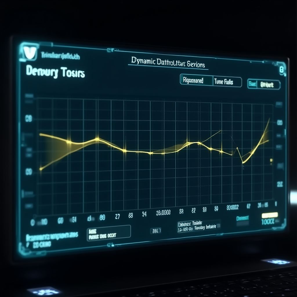 A graph showing a game's difficulty curve adjusting automatically