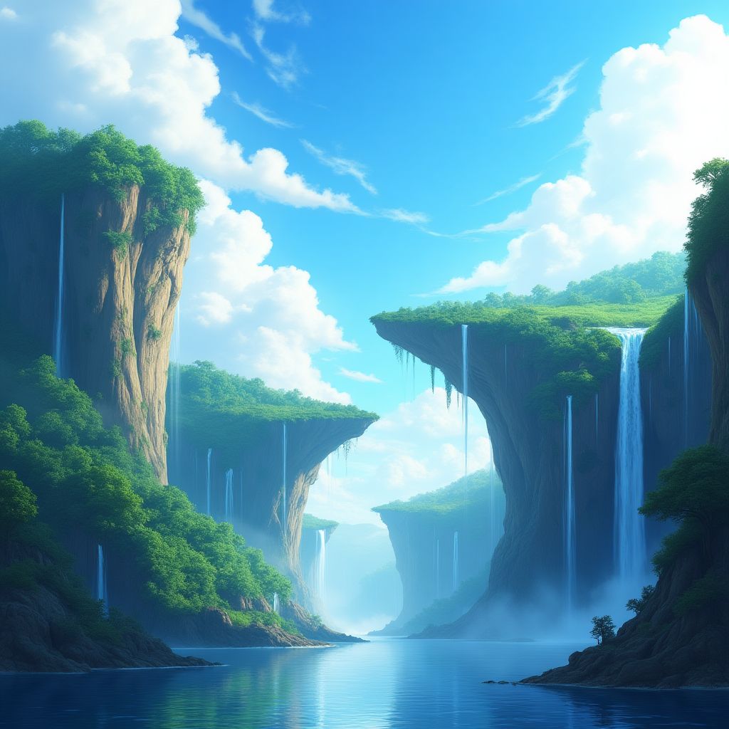 AI generated fantasy landscape concept art