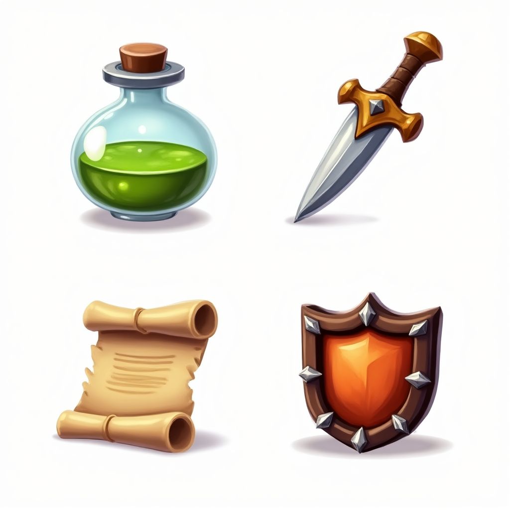 AI generated set of game icons